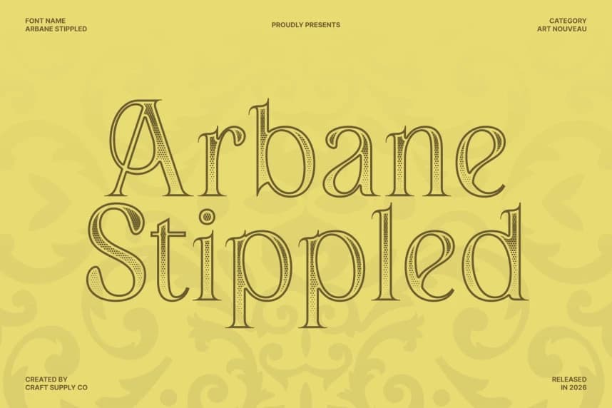 Arbane Stippled Font – Serif creative asset
