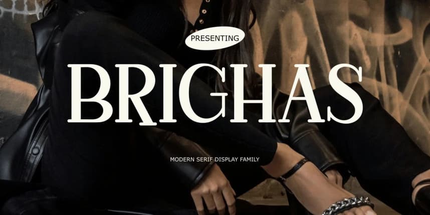 Brighas Font – Display creative asset