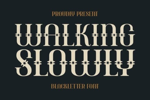 Walking Slowly Font – Display creative asset