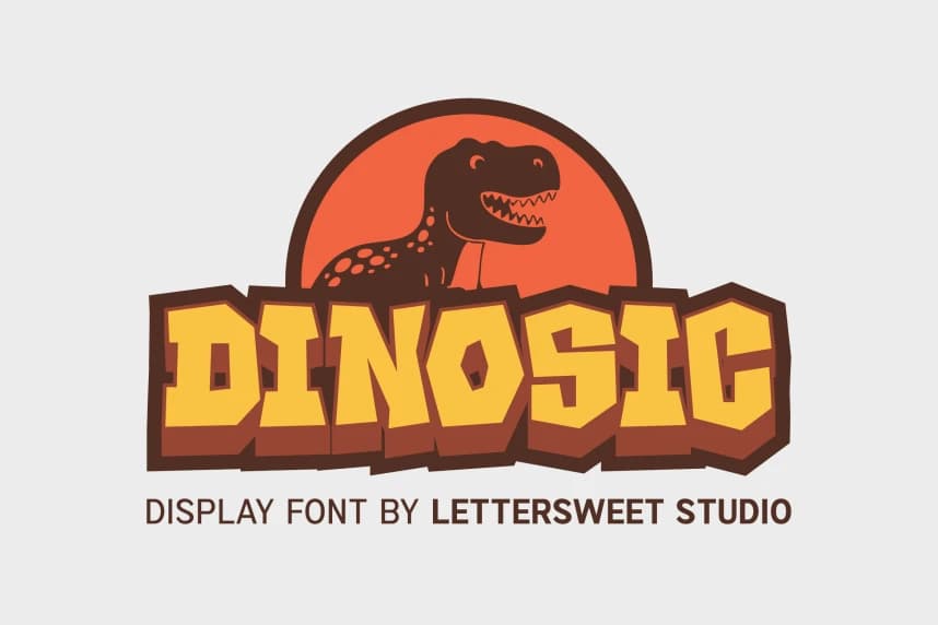 Dinosic Font – Display creative asset