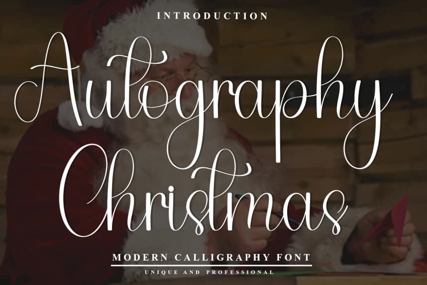 Autography Christmas Script Font – Handwritten creative asset