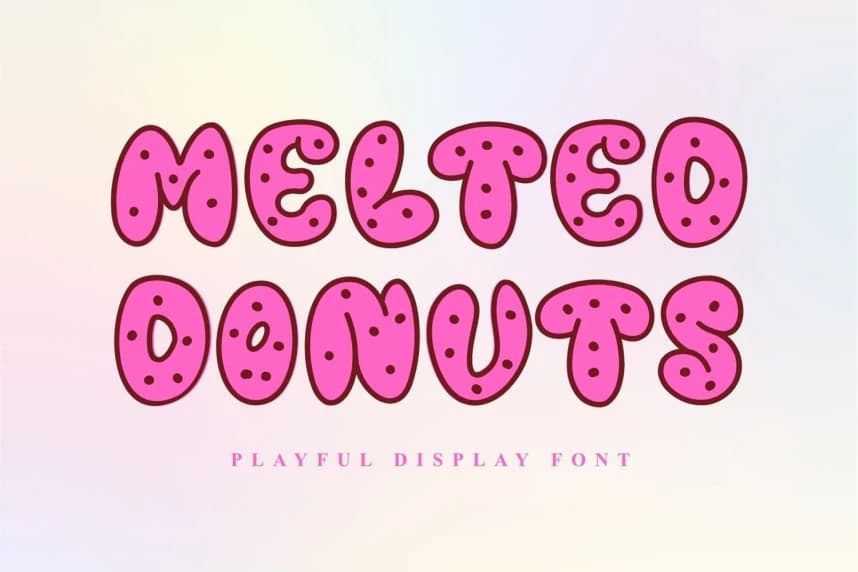 Melted Donuts Font – Display creative asset
