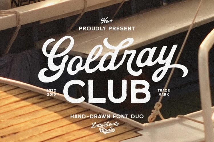 Goldray Club Font Duo – Display creative asset