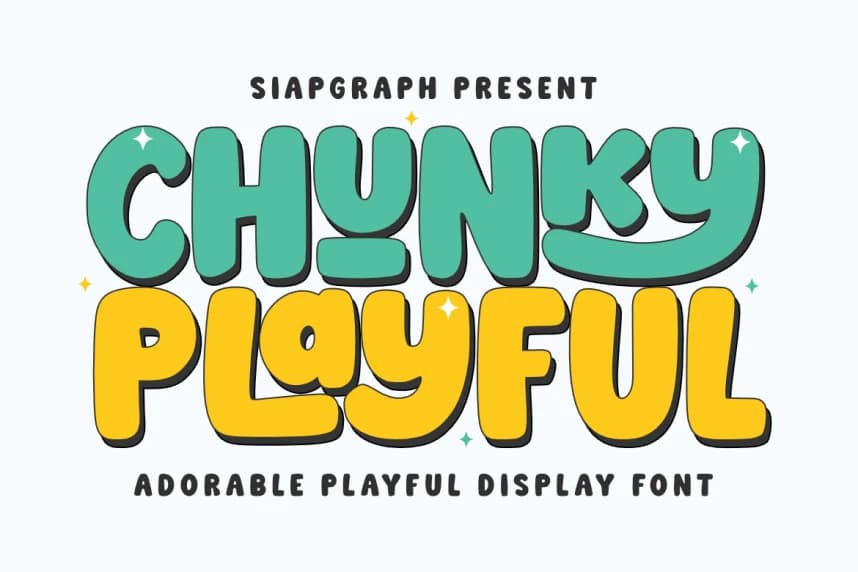Chunky Playful Font – Display creative asset