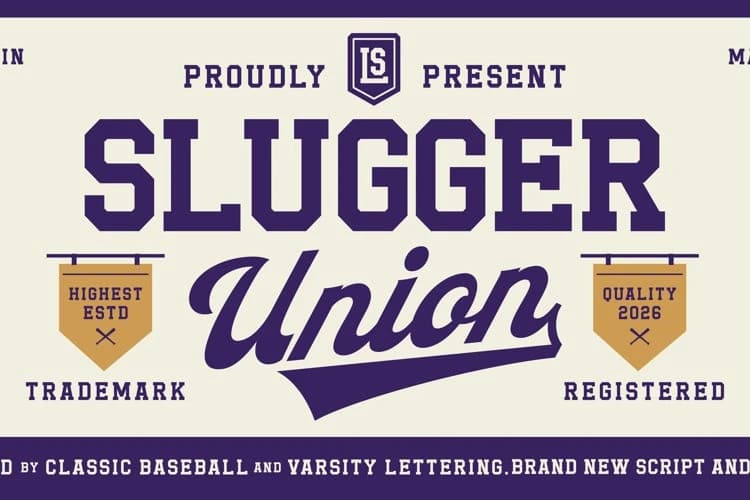 Slugger Union Font Duo – Script creative asset