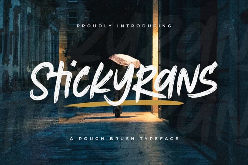 Stickyrans Brush Font – Script creative asset