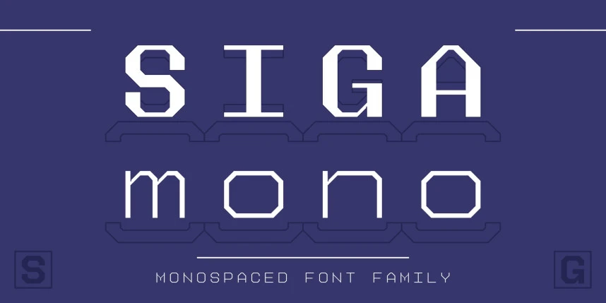 Siga Mono Font – Monospace creative asset